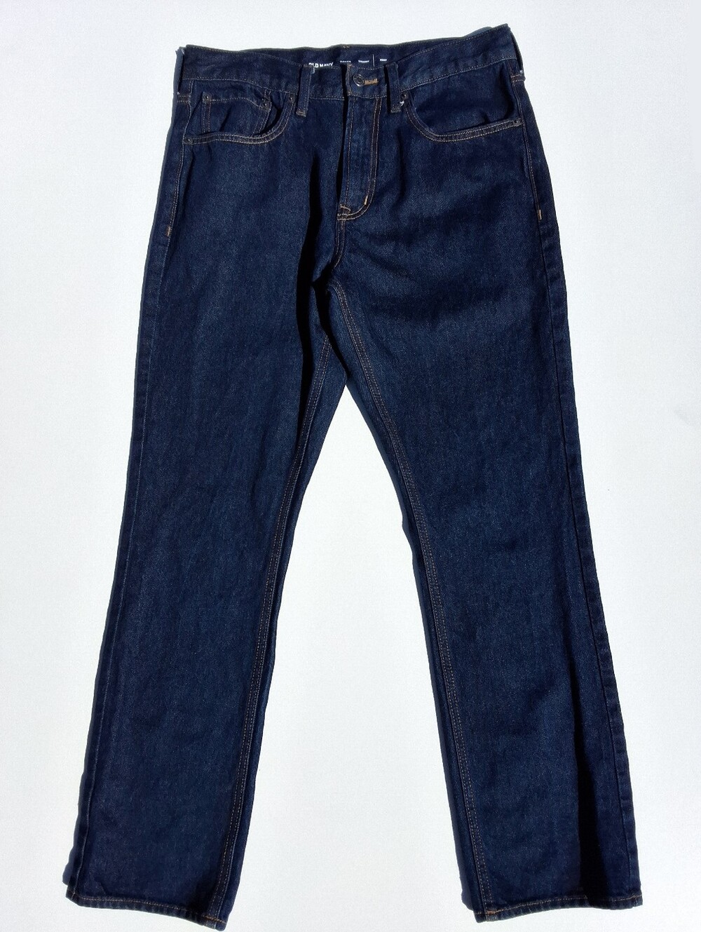 (32x32) Old Navy Men's Structured Straight Non-Stretch Jeans In Dark Rinse